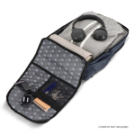 Mochila ideal para viagens com manga para trolley e asas cor azul-escuro sexta vista