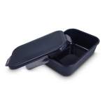 Lancheira ampla com tampa a condizer de fecho seguro Sagaform cor azul-escuro segunda vista