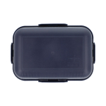 Lancheira ampla com tampa a condizer de fecho seguro Sagaform cor azul-escuro sexta vista