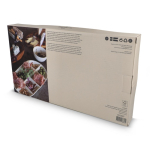 Travessa de cerâmica artesanal com aspecto marmoreado Sagaform cor bege sexta vista