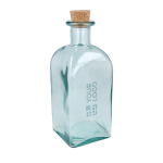 Garrafa quadrada de vidro com tampa antigotas fabricada na Europa 1 L vista principal