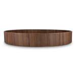 Bandeja com asas integradas bicolor de madeira certificada cor castanho segunda vista