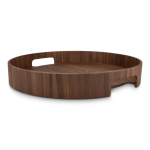 Bandeja com asas integradas bicolor de madeira certificada cor castanho quinta vista