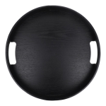 Bandeja com asas integradas bicolor de madeira certificada cor preto quarta vista