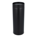 Termos de aço inoxidável para levar com tampa 360° antigotas 400 ml cor preto