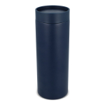 Termos de aço inoxidável para levar com tampa 360° antigotas 400 ml cor azul-escuro