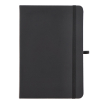 Caderno de PU, notas adesivas e bolso interior, folhas pontilhadas A5 cor preto