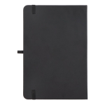 Caderno de PU, notas adesivas e bolso interior, folhas pontilhadas A5 cor preto terceira vista