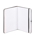 Caderno de PU, notas adesivas e bolso interior, folhas pontilhadas A5 cor preto sétima vista