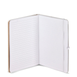 Caderno de PU, notas adesivas e bolso interior, folhas pontilhadas A5 cor branco sétima vista