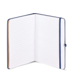 Caderno de PU, notas adesivas e bolso interior, folhas pontilhadas A5 cor azul-escuro sétima vista