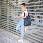 Mochila para portátil acolchoada e resistente a salpicos 15,6'' cor azul-escuro oitava vista