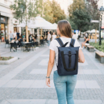 Mochila para portátil acolchoada e resistente a salpicos 15,6'' cor azul-escuro