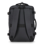 Mochila de viagem expansível e espaçosa, apta para bagagem de mão cor preto terceira vista