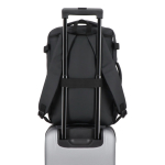 Mochila de viagem expansível e espaçosa, apta para bagagem de mão cor preto sexta vista