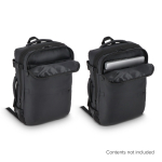 Mochila de viagem expansível e espaçosa, apta para bagagem de mão cor preto nona vista