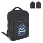 Mochila para portátil com pele sintética e manga para trolley 15,6''