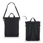 Mochila para portátil ou bolsa tiracolo com correia ajustável 15,6'' cor preto quinta vista