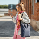 Mochila para portátil ou bolsa tiracolo com correia ajustável 15,6'' cor azul-escuro oitava vista