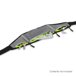 Bolsa de cintura refletora para atletas com zíper e rede traseira cor cinzento quarta vista