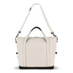 Saco de viagem de algodão e fibras recicladas, asas curtas e compridas cor bege terceira vista