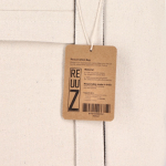 Saco de viagem de algodão e fibras recicladas, asas curtas e compridas cor bege sexta vista