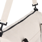 Saco de viagem de algodão e fibras recicladas, asas curtas e compridas cor bege sétima vista