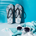 Havaianas com estampado via sublimação e sola de borracha macia quarta vista