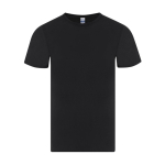 T-shirt de algodão com gola redonda e manga curta para adulto 150 g/m² cor preto primeira vista