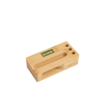 Suporte multifuncional em bambu natural com amplificador de som