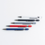 Caneta em alumínio reciclado com spinner e ponteiro tátil, tinta azul