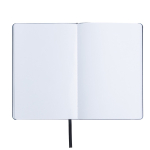 Bloco A5 em pele sintética reciclada com capa flexível, folhas lisas