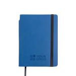 Bloco A5 em pele sintética reciclada com capa flexível, folhas lisas