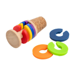 Rolha de cortiça para garrafa com anéis coloridos marcadores de copos