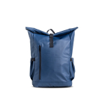 Mochila enrolável com revestimento em PU e bolso para portátil 15,6'' cor azul-marinho