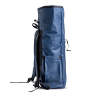 Mochila enrolável com revestimento em PU e bolso para portátil 15,6'' cor azul-marinho