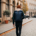 Mochila enrolável com revestimento em PU e bolso para portátil 15,6''