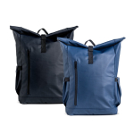 Mochila enrolável com revestimento em PU e bolso para portátil 15,6''