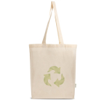 Saco de algodão e plástico reciclados com fole 140 g/m²