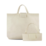 Saco de compras dobrável em algodão e plástico reciclados 140 g/m²