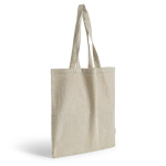 Saco em algodão reciclado melange com asas compridas, resistência 8 kg