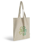 Saco em algodão reciclado melange com asas compridas, resistência 8 kg