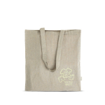 Saco em algodão reciclado melange com asas compridas, resistência 8 kg