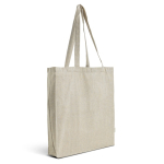 Saco de algodão reciclado mélange com asas compridas 150 g/m²