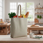 Saco de algodão reciclado mélange com asas compridas 150 g/m²