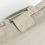 Saco dobrável em algodão reciclado com fole e asas curtas 150 g/m²