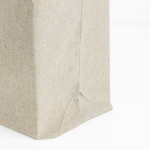 Saco dobrável em algodão reciclado com fole e asas curtas 150 g/m²