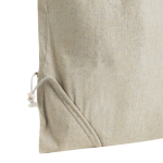 Saco dobrável de algodão reciclado mélange com asas compridas 150 g/m²
