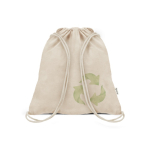 Mochila de cordões em algodão e plástico reciclados 140 g/m2
