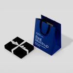 Saco papel premium com acabamento mate e asas de tecido resistentes 4kg